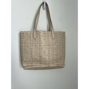 Unbranded Vinyl Beige Perforated Tote Bag